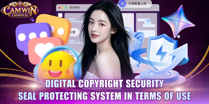 Digital copyright security seal protecting system in terms of use