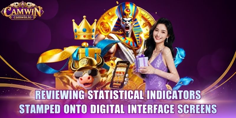 Reviewing statistical indicators stamped onto digital interface screens