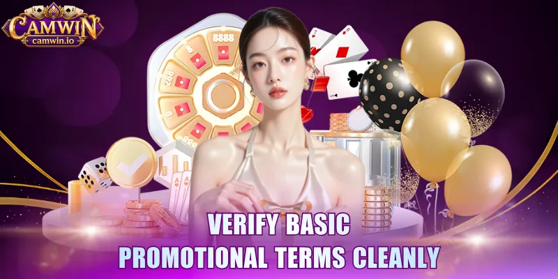 Verify basic promotional terms cleanly