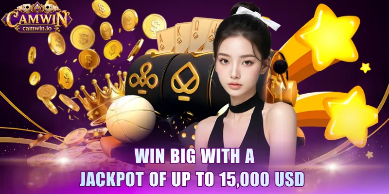 Win big with a jackpot of up to 15,000 USD 